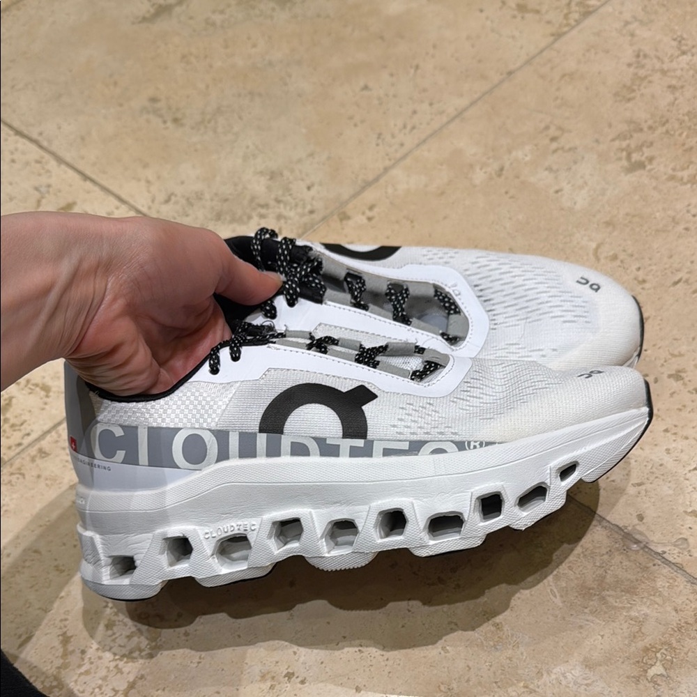 White and Black Athletic Sneakers